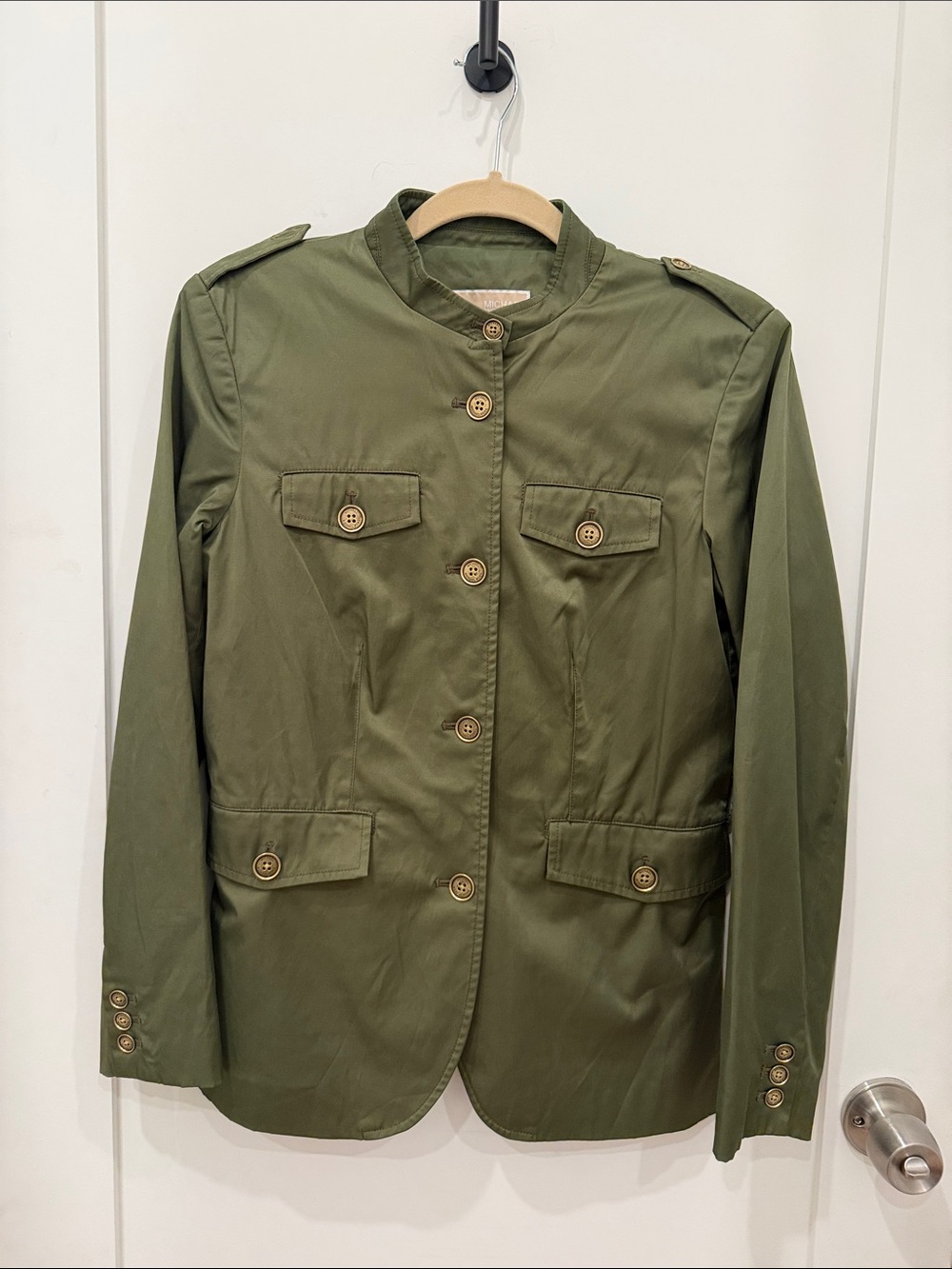 MICHAEL Michael Kors Olive Utility Button-Front Jacket